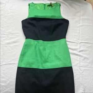 Banana Republic Green and navy color block  Mini Dress size 0